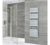 Radiador Toallero de Diseño Eléctrico Cromado con Panel Plano 1512mm x 450mm - con Elemento - Sin Cubre Cables - Lustro