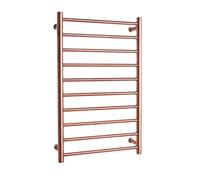 Radiador Toallero Eléctrico, Calentador de Toallas Baño de Pared 10 Bares, Secatoallas Electrico Acero Inoxidable con Temperatura Constante Inteligente,A Rose Gold,Hardwired