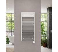 Radiador Toallero Eléctrico "Green " 1175h X 500b, con 4 Timer, Eléctrico Radiador Toallero Blanco Recto, Radiador Toallero Eléctrico, Radiador Toallero Eléctrico, Secador de Toalla