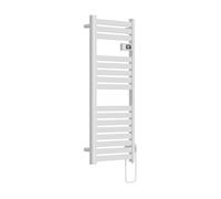 Radiador toallero eléctrico mural ringebu 500w 16 lamas aluminio 120x50cm - blanco [pro.tec]
