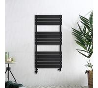 Radiador Toallero Mixto Negro - 825mm x 600mm - incl. 600W Elemento Eléctrico y Llaves - Lustro