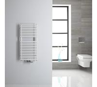 Radiador Toallero - Plano - Conexión Central - Blanco - 835mm x 400mm - 233 Vatios - Magera