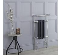 Radiador Toallero Tradicional con Barra Porta Toallas - Cromado/Antracita - 930mm x 452mm - Elizabeth