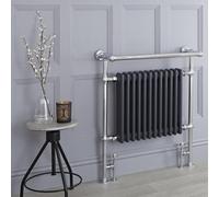 Radiador Toallero Tradicional con Barra Porta Toallas - Cromado/Antracita - 930mm x 790mm - Elizabeth