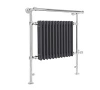 Radiador Toallero Tradicional con Elemento Eléctrico de 600 Watt - Blanco - 930mm x 620mm - Elizabeth