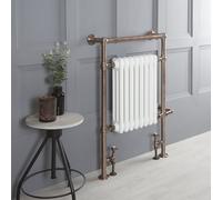 Radiador Toallero Tradicional Mixto en Bronce Cepillado - 930mm x 620mm - Elizabeth - Elección de Termostato Wifi y Oculta Cable