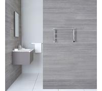 Radiador Toallero Tradicional - Plano con Estante Tendedero para Toallas - 294mm x 532mm - Cromado - Duquesa