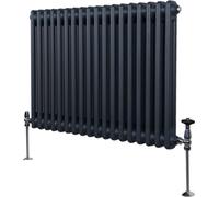 Radiador tradicional de 2 columnas - 600 x 832 mm - Gris antracita