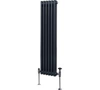 Radiador tradicional de dos columnas - 1500 x 292 mm - Gris antracita