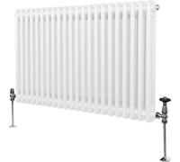 Radiador tradicional de dos columnas - 600 x 1012 mm - Blanco