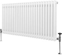 Radiador tradicional de dos columnas - 600 x 1192 mm - Blanco