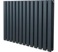 Radiador tubular ovalado - 600 mm x 780 mm - Gris antracita
