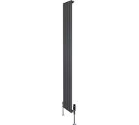 Radiadores planos y válvulas – 1800 mm x 280 mm – Gris antracita