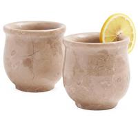 Radicaln Verona - Juego de 2 vasos de chupito de mármol hechos a mano de 2 pulgadas para accesorios de bar, ideal para vodka, whisky y tequila para bar en casa