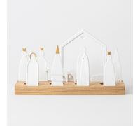 Räder: Objeto decorativo con luces, belén navideño, 30x9,5x16,5 cm