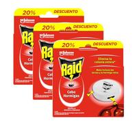 Raid ® Cebos, Trampa Antihormigas, Elimina la Colonia de Hormigas Entera, Efectivo en Interiores y Exteriores, Pack de 3