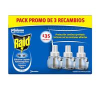 Raid Eléctrico Líquido 135 Noches - Recambios Anti Mosquitos comunes y Tigre - 3 recambios de 45 Noches
