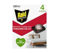 Raid Essentials® - Detector y Trampa para chinches - sin insecticidas - 4 Unidades