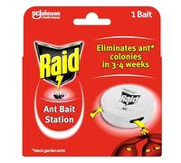 Raid Estación de cebo para hormigas, mata hormigas de larga duración para uso en interiores y exteriores, destruye nidos, paquete de 12