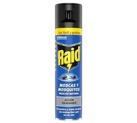 Raid Insecticida aerosol contra Moscas y Mosquitos, eficacia inmediata, frescor natural, 1 aerosol 400ml