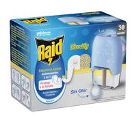 Raid Antimosquitos eléctrico Family – Enchufe 2 en 1 Aparato + Recambio 30 noches, sin olor