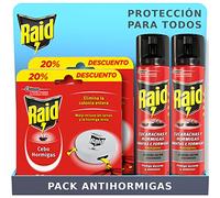 Raid Pack antihormigas, aerosol para cucarachas y hormigas + 2 Cebos de Hormigas, acción fulminante, en apenas segundos