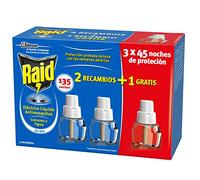 Raid - Recambio para Difusor Eléctrico Anti Mosquitos Comunes y Tigre 135 Noches, Blanco