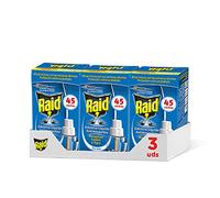 Raid Recambio para difusor eléctrico anti-mosquitos comunes y tigre, 3 x 45 noches (Pack 3)