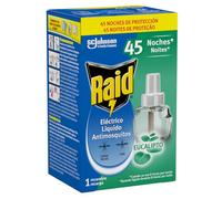 Raid Recambio difusor eléctrico Anti mosquitos comunes y tigre, aroma eucalipto, 45 noches