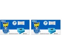 Raid Recambio para Difusor Eléctrico Pastillas Anti Mosquitos Comunes y Tigre, Acción Rápida, 4 paquetes con 30 pastillas, total de 120 (Paquete de 2)