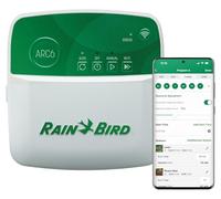 Rain Bird - ARC6 - Temporizador/controlador inteligente de riego para interiores basado en aplicación con WiFi, 6 zonas/estación, certificado EPA WaterSense, compatible con Alexa