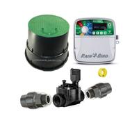 RAIN BIRD Pack profesional de Riego Automático Rain Bird de 1 zona 24v para tuberia 32mm, automatización de riego