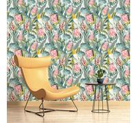Rainforest Escape Papel Pintado Texturizado Vinilo Aves Follaje Arthouse Multi