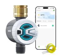 RAINPOINT Programador Riego Bluetooth con Entrada de Latón, Temporizador Riego Automatico con Modo de Ciclo y Remojo, Retardo de Lluvia/Riego Manual para Jardín, Césped, Control de Aplicación Remota