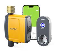 RAINPOINT Programador Riego WiFi 2.4 GHz, Entrada de Latón, Temporizador Riego Automatico WiFi con App/Control por Voz, Riego Basado en Clima/Humedad del Suelo, para Invernadero Jardín