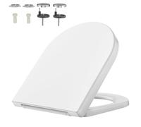 Rainsworth - Asiento para inodoro con nano cristal material,Diseño ergonómico Antibacteriano Antibacteriano Cubierta De Asiento De Inodoro,Eliminación Rápida Con Un Botón Inodoro,Tapa Blanca Universal