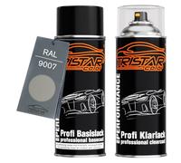 RAL 9007 Bote de spray incluida pintura transparente mate 400 ml cada uno