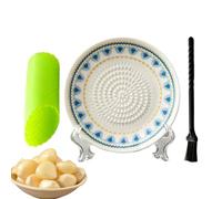rallador 3 piezas manual cerámica multifunción jengibre con cepillo | Plato De Rallar Ajo Para Queso, Tomate, Frutas, Verduras, Peladuras, Alimentos, Pastelería, Cocina, Hornear