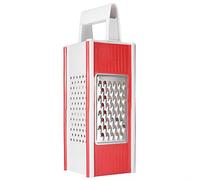 Rallador de caja profesional multifuncional, molinillo de frutas y verduras, ralladores de mano, herramienta para cortar, accesorios de cocina(Rojo)