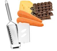 Rallador de cocina Robin Goods® - rallador de verduras y verduras crudas de acero inoxidable - rallador plano auxiliar de cocina (1 pieza - rallador de cocina - grueso)