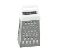 Rallador de queso compacto de 4 lados de acero inoxidable para queso parmesano, cítricos, chocolate, picador de verduras, pequeño utensilio de cocina, 6,7 x 3,7 cm (color al azar)