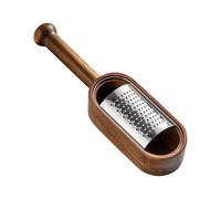 Rallador de queso de madera de haya de alta calidad, incluye soporte para triturar suavemente y almacenamiento organizado de cocina, utensilio de cocina compacto