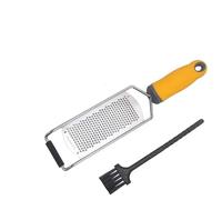 Rallador de queso mano acero inoxidable, rallador cítricos con mango y funda protectora for jengibre, nuez moscada chocolate, 2 uds para Queso y Verduras