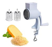 Rallador De Tambor, Rallador De Pan Duro Manual, Rallador De Queso Con 2 Tambores, Rayadores Para Cocina, Rallador Giratorio Multifunción, Rallador Giratorio Para Pepinos, Verduras, Pan, Queso