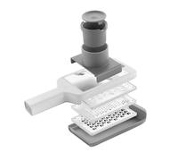Rallador Mandolina Z-CUT de Zwilling con 4 Cuchillas Intercambiables para Rallar y Rebanar en Diferentes Grosores, Acero Inoxidable 18/10, Base Antideslizante y Recipiente de Recogida
