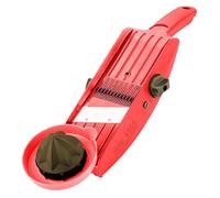 Rallador multifuncional para verduras, color rojo, ideal para diferentes tipos de corte