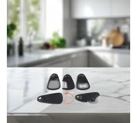 Rallador Queso Chocolate Pelador Fruta Verdura 5pz(Black) | para acero inoxidable y ABS, , para fácil , incluye rallador pelador abridor, uso diario