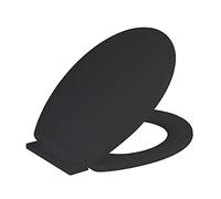 RAM ONLINE Asiento de inodoro negro con cierre suave