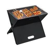 Rammento Mini parrilla plegable negra para barbacoa de 42 cm con funda de transporte