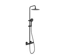 Ramon Soler - Columna de Ducha Monomando Monotech RP240 | Diseño Moderno de Alta Gama con Rociador Superior y Teleducha | Disponible en Cromo Brillante o Negro Mate (Negro)